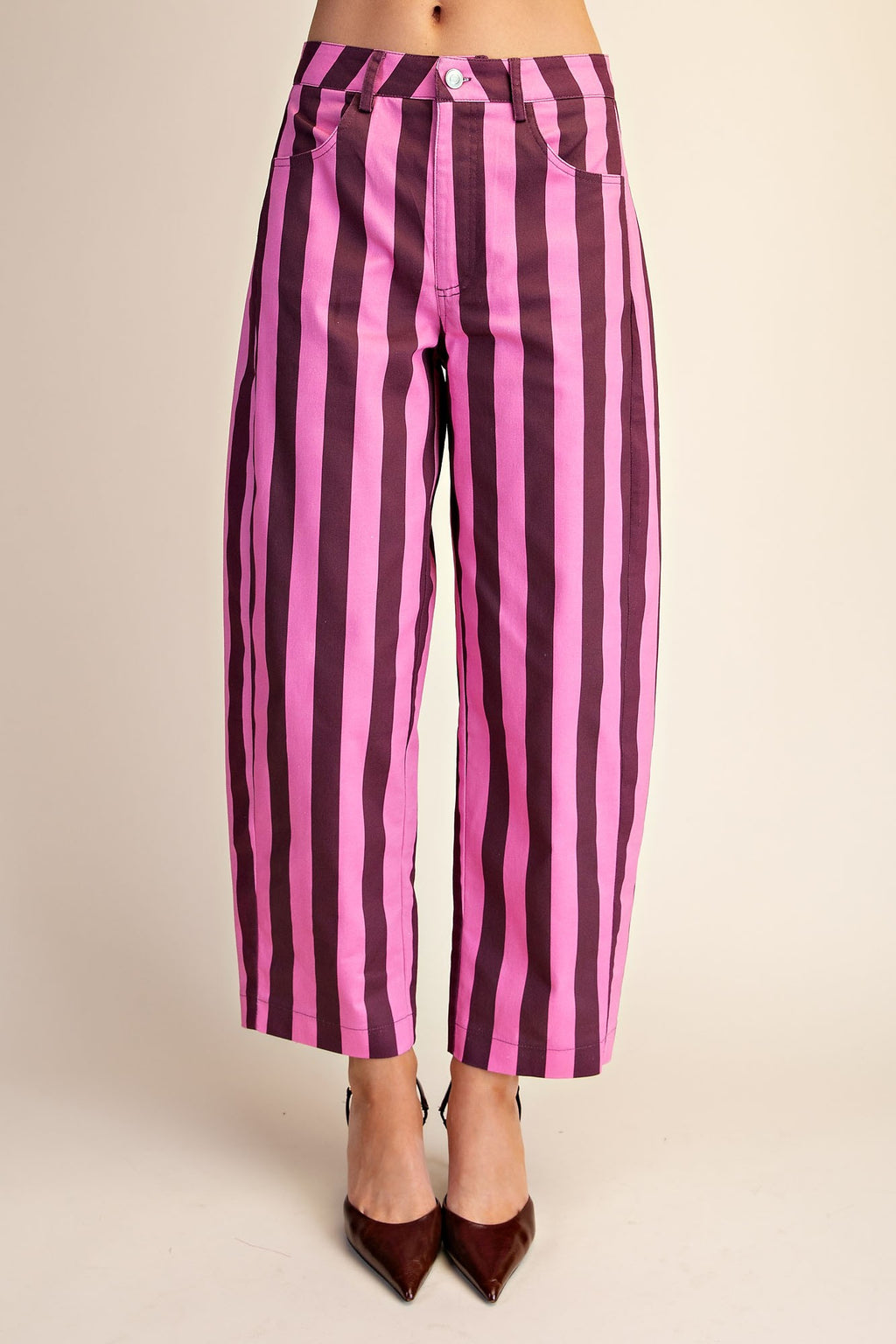 Plum Adorable Barrel Jeans